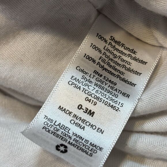 "WONDER NATION" PRAM, SOFT PILE, HOODED, NEW, 0-3 MOS,1 PIECE OUTER ZIP COAT - Picture 9 of 11